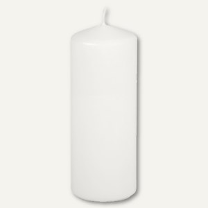 Papstar Stumpenkerze, (Ø)69 x (H)180 mm, ohne Palmöl, weiß, 8 Stück, 82076