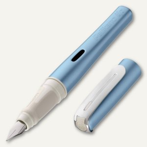 Füllhalter Pelikano Up für Rechtshänder, Federbreite M, Alu, blau-metallic