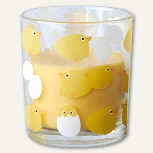 Glas mit Wachsfüllung Chicken