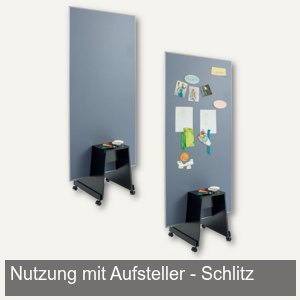 Nobo Textiltafel Classic 60x45 Cm – Blaue Filzoberfläche, Mit Alurahmen & Montagesatz