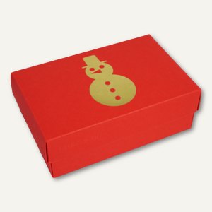 Geschenkbox GOLDENER SCHNEEMANN XL