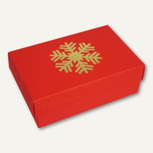 Geschenkbox GOLDENE SCHNEEFLOCKE XL