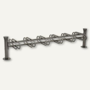 Fahrradständer PROVINCE - Grundmodul, 6 Plätze, doppelseitig, Kopf FORUM, 207326