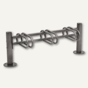 Fahrradständer PROVINCE - Grundmodul, 3 Plätze, einseitig, Kopf EDELSTAHL