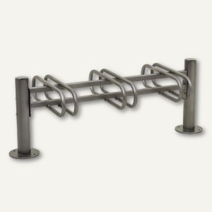 Fahrradständer PROVINCE - Grundmodul, 3 Plätze, doppelseitig, Kopf EDELSTAHL