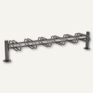 Fahrradständer PROVINCE - Grundmodul, 6 Plätze, doppelseitig, Kopf EDELSTAHL