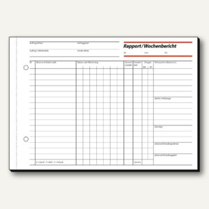 Formular Wochenrapport/Wochenbericht DIN A5 quer