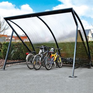 Fahrradüberdachung HALBMOND- Grundmodul