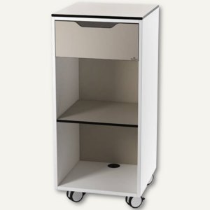 Multifunktionswagen, 450 x 1.000 x 450 mm, 3 Fächer, Faserplatten, braun, 313229