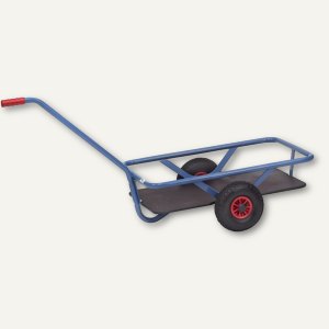 Handwagen mit Boden, Ladefläche: (B)850 x (T)525 mm, max. 200 kg, Stahl, blau