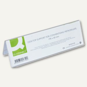 Tischaufsteller, 190 x 60 mm, Dachform, Acryl, transparent, 12 Stück, KF04740