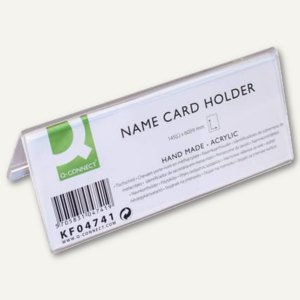 Tischaufsteller, 145 x 60 mm, Dachform, Acryl, transparent, 12 Stück, KF04741