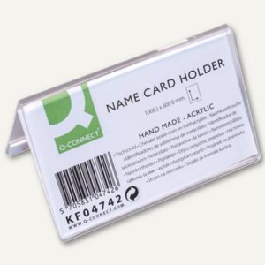 Tischaufsteller, 100 x 60 mm, Dachform, Acryl, transparent, 12 Stück, KF04742