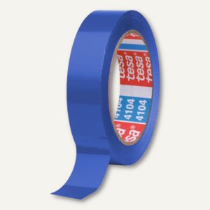 Tesa Verpackungsklebeband 4104, PVC, 50 mm x 66 m, blau, 3 Rollen,04104-00158-00