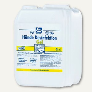 Papstar Hand-Desinfektionsgel "Dr. Becher", 5 Liter Kanister, 98308