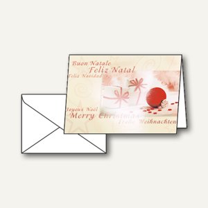 Weihnachtskarten X-Mas Present inkl. Umschläge