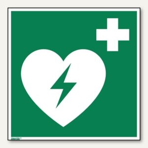 Hinweisschild Defibrillator