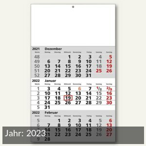 3-Monatswandkalender - 30 x 49 cm