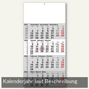 4-Monatswandkalender - 30 x 60 cm