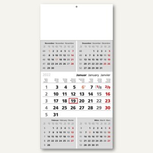 5-Monats-Wandkalender 30 x 60 cm