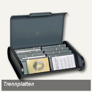 Trennplatten mit Sichtreiter für Visitenkartenbox