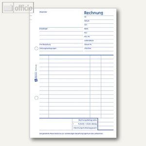 Formular Rechnung DIN A5, 50 Blatt, 703, - Büromaterial ...
