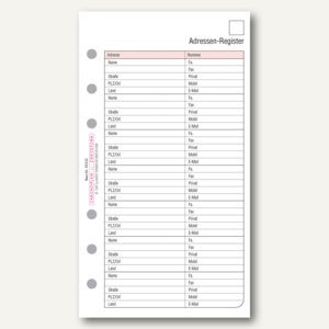 Zeitplaner Adress-Register