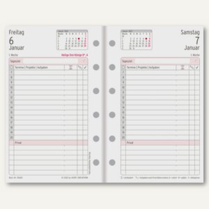 Chronoplan 50639 Kalendereinlage 2019 Jahresplan Mini mit Leporello Falzung wei/ß
