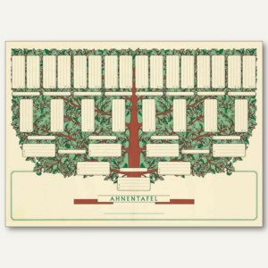 Schmuck-Ahnentafel für 5 Generationen