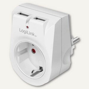Adapterstecker Steckdose mit 2 USB-Ports