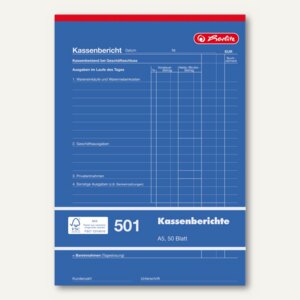 Formularbuch Kassenbericht 501