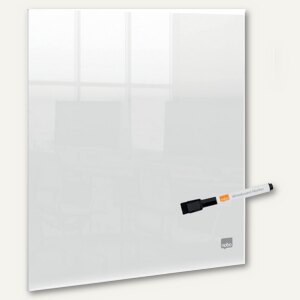 Nobo Wandtafel mit Klebepads, 30 x (T)0.8 x 30 cm, Marker, transparent,  1915616