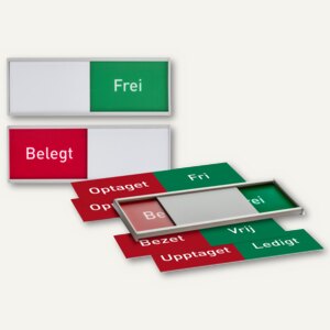 Türschild Frei / Belegt | 5 Sprachen optional