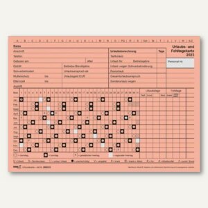 RNK Urlaubs- und Fehltagekarte 2023, A5 quer, 2900/23