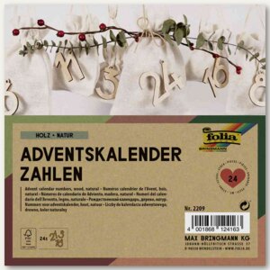 Adventskalender-Holzzahlen