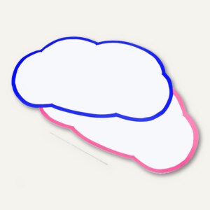 Moderationswolken mit farbigem Rand