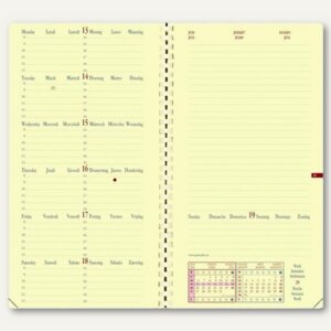 ITALNOTE S Taschenkalender - 8.8 x 17 cm - 1 Woche/2 Seiten