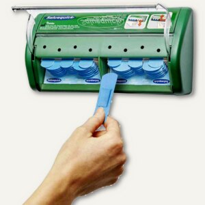 Salvequick Pflasterspender mit detektierbaren Pflastern in Blau