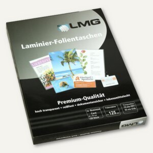 Laminiertaschen im Visitenkartenformat