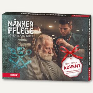 Pflegeprodukte-Adventskalender für Männer / bestückt