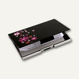 Visitenkarten-Etui f. 20 Karten m. Kristallsteinen