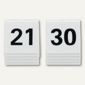 Tischnummernset 21 - 30