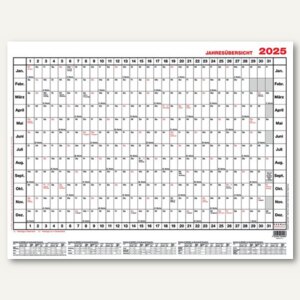 Jahresübersicht ca. DIN A1 quer