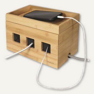 Kabelbox aus Bambus