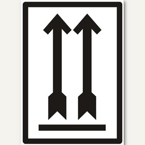 Hinweisetiketten OBEN! NICHT STÜRZEN permanent klebend
