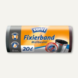 Müllbeutel mit Fixierband