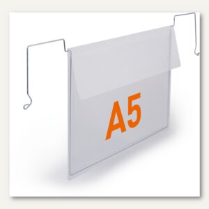 Drahtbügeltasche mit Klappe A5 quer PP