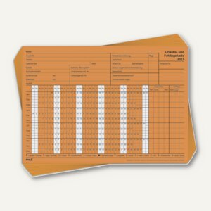 Urlaubs- und Fehltagekarte 2027