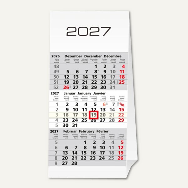 3-Monats-Tischkalender
