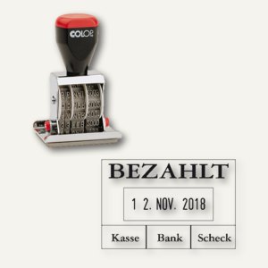 Textplatten-Datumstempel 04060/L Bezahlt